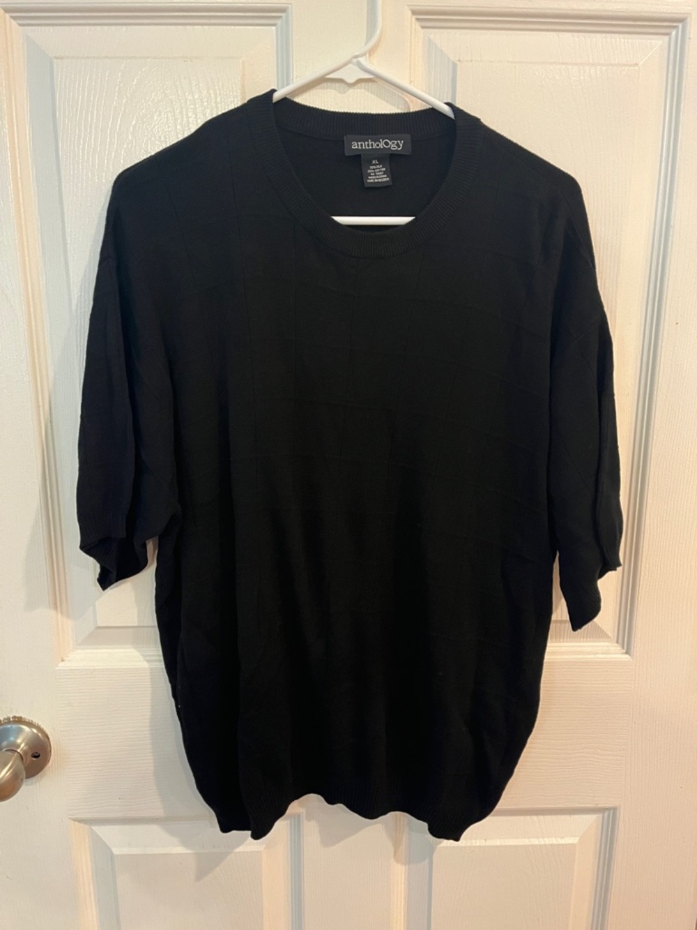 anthology Black Short-Sleeve Knit Top